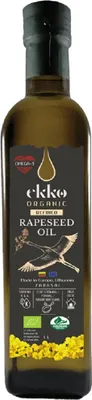 OLEJ RZEPAKOWY DO GOTOWANIA I SMAŻENIA TŁOCZONY NA ZIMNO OMEGA-3 BIO 500 ml - EKKO