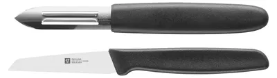 Produktbild von ZWILLING Messerset, 2-tlg | Gemüsemesser 7 cm & Sparschäler 6,5 cm | Schwarz