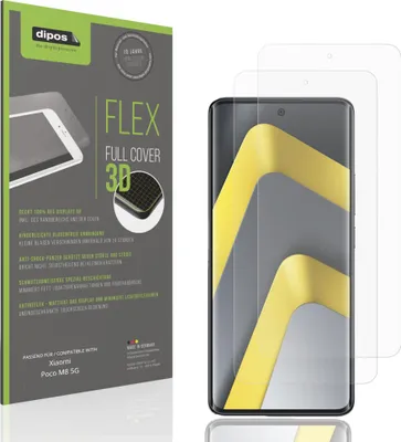 Produktbild von 2x Full Cover Schutzfolie matt für Xiaomi Poco M8 5G Panzerfolie Anti-Shock