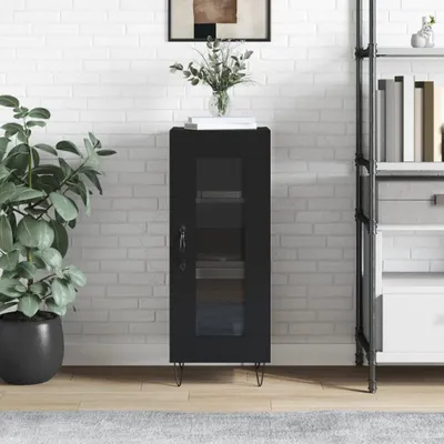 Zdjęcie produktu dla vidaXL Kredens czarny 34,5x34x90 cm Materiał drewnopochodny