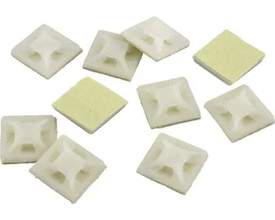 Produktbild von Klebesockel für Kabelbinder weiß 19 x 19 mm 10 Stück