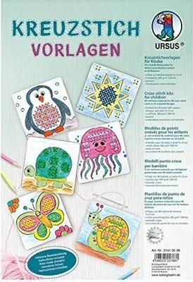 Produktbild von URSUS® Bastelset Kreuzstichvorlagen mehrfarbig