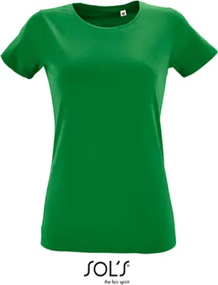 Produktbild von SOLs 02758 | Damen Round Neck Fitted T-Shirt Regent - Farbe: Kelly Green - Größe: XL