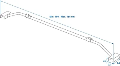 Produktbild von Flachplanenbügel verstellbar 100-155 cm Anhänger Planenbügel Bügel Flachplanen 2025