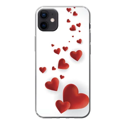 Produktbild von MuchoWow® Handyhülle Schutzhülle Hülle für iPhone 12 mini Eine Illustration eines Pfades der Herzen Silikon Softcase Handy Hülle - Bild