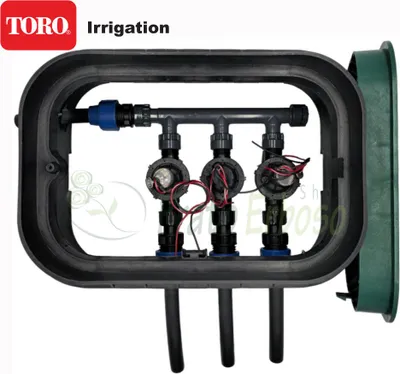 Immagine prodotto di PA-EZP-3-9V - Pozzetto per irrigazione assemblato da 1" a 3 zone con componentistica Toro