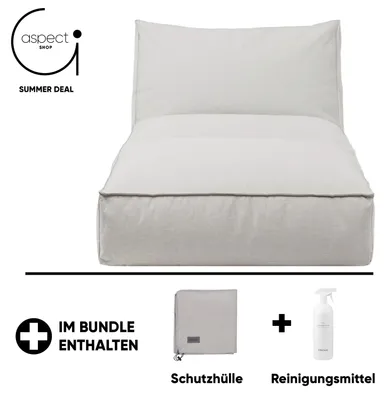 Immagine prodotto di Blomus STAY, divano prendisole da esterno, completo di copertina protettiva gratuita e detergente. Modello Cloud, 80 x 190 cm