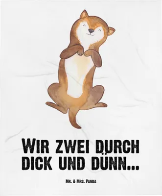 Produktbild von Mr. & Mrs. Panda Erstlingsdecke Hund Streicheln - Weiß - Geschenk, Bauch, Schmusedecke, Fleecedecke, Kraulen, Schlummerdecke, Süß, Sprüche, Plaid, Babydecke, Hunde