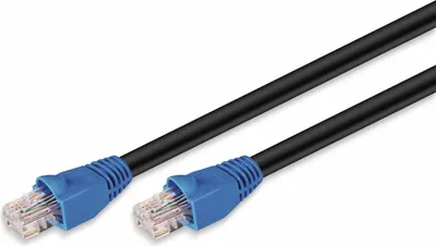 Produktbild von Goobay 94396 Zewnętrzny kabel krosowy CAT 6, U/UTP, czarny, 60 m - mieszanka miedzi CCA do zastosowań SOHO, płaszcz zewnętrzny PE
