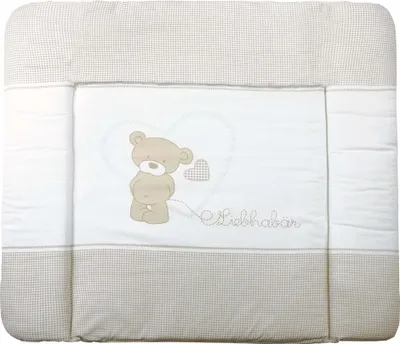 Produktbild von roba Wickelauflage 'Liebhab Bär', weiche Wickelunterlage 85 x 75cm, Polyurethanbeschichtet