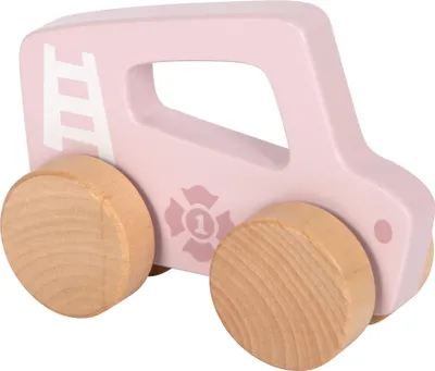 Produktbild von small foot Schiebeauto rosa, Greifling & Spielfahrzeug, Motorikspielzeug für Kleinkinder ab 6 Monate, Holz, 12709