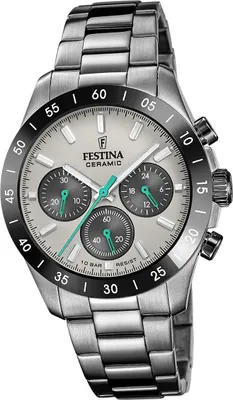 Produktbild von Festina Herrenuhr Keramik Armbanduhr Edelstahl dunkelgrau D2UF20703/1