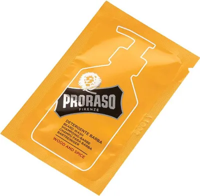Immagine prodotto di Proraso Beard Wash Wood & Spice Campione di Shampoo 4 ml