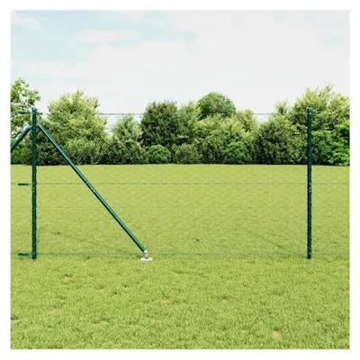Produktbild von Zaunpfosten Grün 50 x 1,2 m (50 mm Gitter) aus Stahl und PVC für Gartenzaun, Hundezaun, Weidezaun und Hühnerzaun
