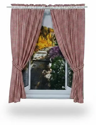 Image de InAndOutdoorMatch - Rideaux - Motifs en losanges - Rouge, Image générée par une IA