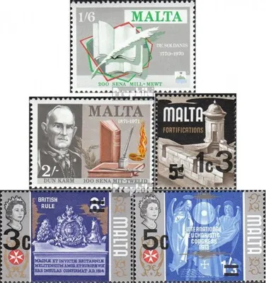 Produktbild von Briefmarken Malta 1970 Mi 420-421,447-449 (kompl.Ausg.) postfrisch Sondermarken