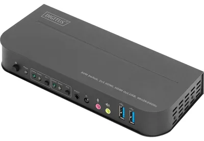 Immagine prodotto di Switch KVM DIGITUS Digitus, 2x1 HDMI, uscita HDMI, USB, 4Kx2K@60Hz