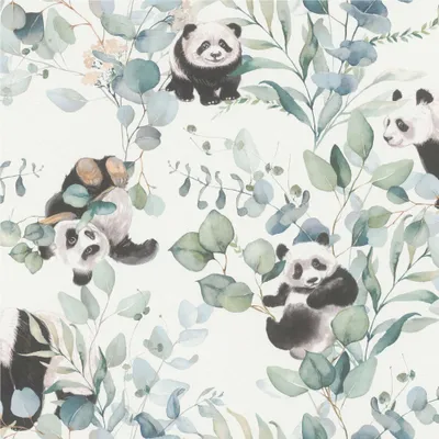 Produktbild von Rasch Vliestapete 301144, Kids World, Pandas, 10,05 x 0,53 m