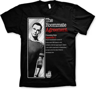 Immagine prodotto di Maglietta "The Roommate Agreement" - Grande - Nero