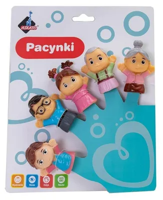 Produktbild von Fingerpuppen – Tierfamilie, 5 Stück