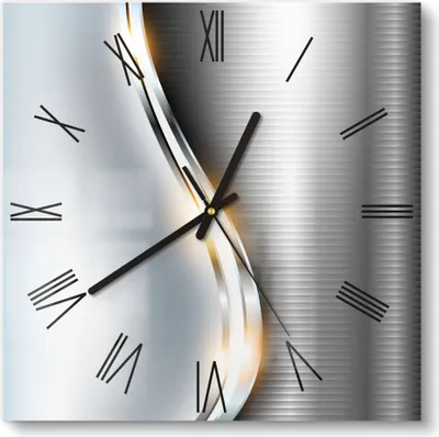 Produktbild von DEQORI Glasuhr 30x30 cm Römisch 'Elegantes Vektordesign' Wanduhr Glas Uhr Design leise