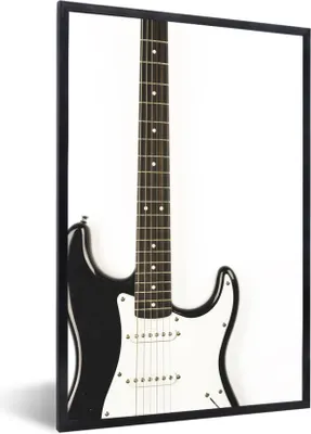 Produktbild von MuchoWow® Gerahmtes Poster Der Mittelteil einer E-Gitarre 60x90 cm - Poster mit Schwarzem Bilderrahmen Wandposter Rahmen Foto Bilder - Kunst