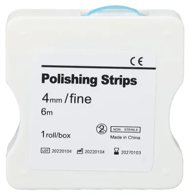 Produktbild von Zahnpolierstreifen, 4 mm, Kunstharz, Zahnaufhellungsstreifen, Schleifmittel, Blau
