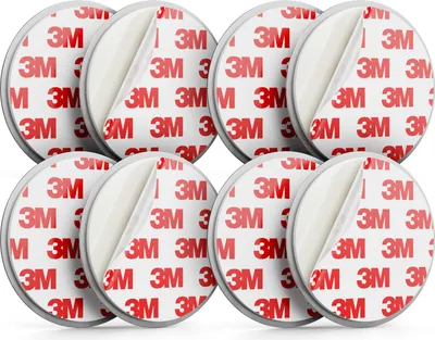 Produktbild von deleyCON 4x Magnetbefestigung für Rauchmelder Magnethalter Feuermelder selbstklebende Magnethalterung 3M Klebefläche Durchmesser 65mm