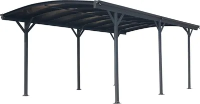 Produktbild von Westmann Aluminium Runddach Carport Stockholm Anthrazit 576x300x220 cm