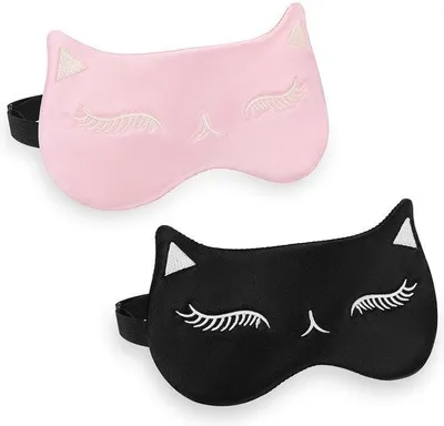 Productafbeelding van Zachte, zijden slaapmaskers, 2-pack voor dames