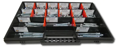 Produktbild von 300 tlg Zylinderschrauben Sortiment M5 // 6mm-60mm Schrauben Set Schraubenbox DIN 912/ISO4762 Bolzen Vollgewindeschrauben Maschinenschrauben Gewindeschrauben Zylinderkopfschrauben