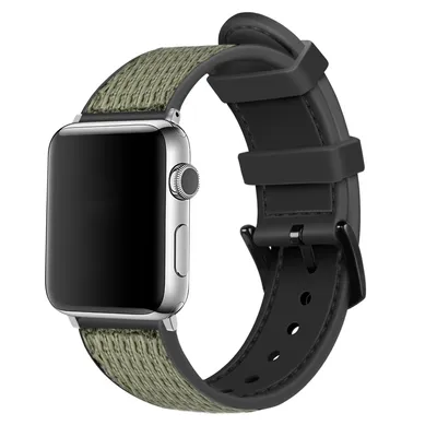 Produktbild von Strap-it Apple Watch Nylon-Hybridarmband (Grün)