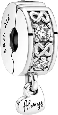 Image de Pandora 791151C01 Charm Clip Famille Pour Toujours Pavé Zirconium Argent Sterling