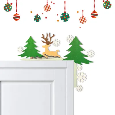 Kerstdecoratie deurkozijn – Holz, Baum und Hirsch, 1 Stück