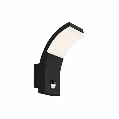 Produktbild von Lucande LED-Wandleuchte Timm, Sensor, 20cm, anthrazit, IP54