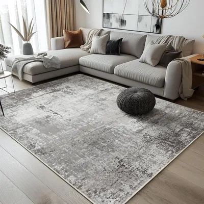 Productafbeelding van Vloerkleed 120x170 cm, kortpolig, abstract, antislip, wasbaar, voor woonkamer