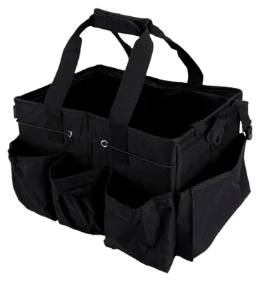 Produktbild von Tragbarer Organizer mit Griff, wasserdichte Werkzeugtasche aus Oxford-Stoff für Reinigungskräfte und Haushälterinnen, mit 2 Fächern