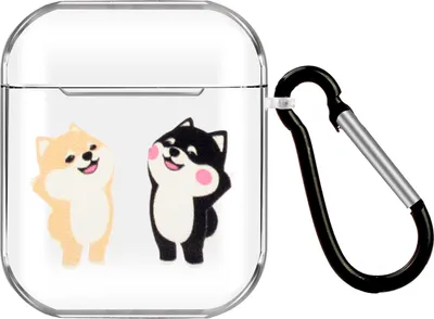 Obrázek produktu pro Pro AirPods 1/2 pouzdro na sluchátka s plnou ochranou Průhledné roztomilé pouzdro na sluchátka s kovovým háčkem 15 koček