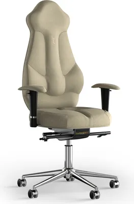 Produktbild von KULIK SYSTEM Imperial – Schreibtischstuhl für Büro und Zuhause mit patentierter ergonomisch geformter Rückenlehne und Sitzkissen. Azurblau-Creme