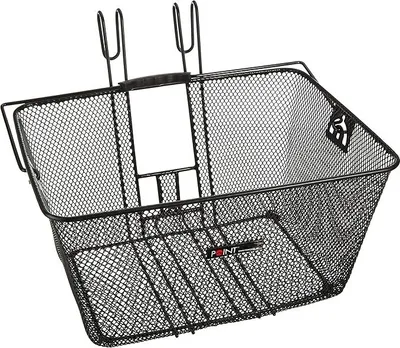 Produktbild von Vorderradkorb - Ergonomischer Griff - Schwarz - 40 x 31 x 22 cm