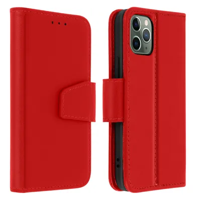 Produktbild von Premium Rindsleder Klapphülle für Apple iPhone 11 Pro Max – Rot