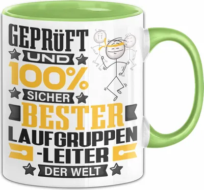 Produktbild von Laufgruppenleiter Geschenk Lustiger Spruch für Laufgruppenleiter Geschenkidee Bester Laufgruppenleiter Der Welt (Grün)