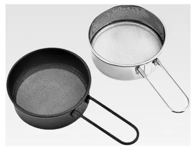 Produktbild von 2 Stück Küchensieb Feinmaschsieb Edelstahl mit Griff Spülmaschinengeeignet
