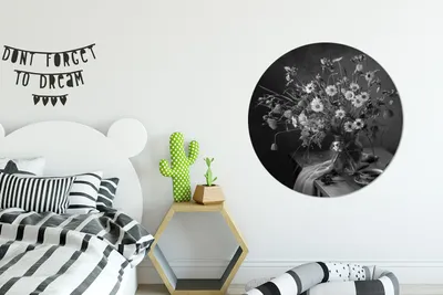 Produktbild von MuchoWow® - Mauerkreis - Wandbilder - Runde Bild - Bild aus Aluminium - Schlafzimmer - Wohnzimmerdekoration - Wand Dekoration