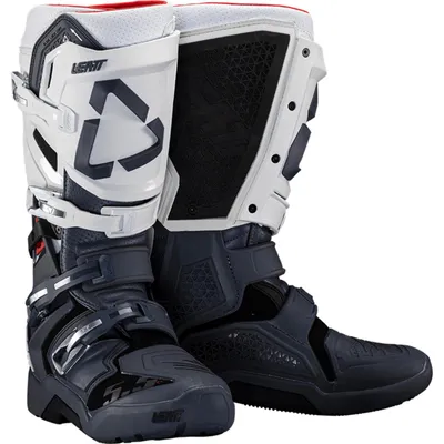 Image de Bottes Leatt Boot 5.5 FlexLock Enduro V25, blanc et noir, taille 43, noir et blanc