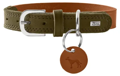 Immagine prodotto di HUNTER, collare Lemvig, colore cognac/verde oliva, taglia 40