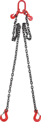 Produktbild von SucceBuy-Kettenschlinge, 3/8 Zoll x 6 Fuß, mit Haken, G80-Motorkettenhebebühnen, 11000 lbs/5 Tonnen, für Motorhebebühnen, mit 2-Bein-Greifhaken und Einstellern
