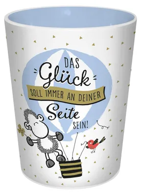 Kaffeebecher Sheepworld Glück, 280 ml, Keramik, bunt