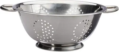 Immagine prodotto di Colino in acciaio inossidabile Ø 28 cm, base rotonda, da cucina, per pasta, frutta e insalata, color argento