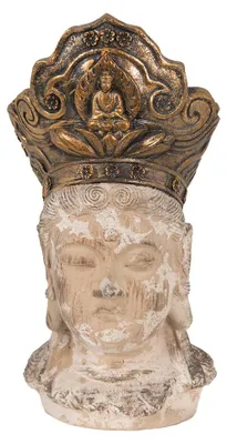 Obrázek produktu pro Clayre & Eef figurka Buddha 12x9x22 cm Hnědý polyresin